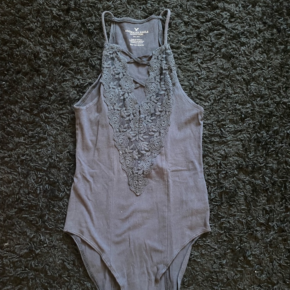 American Eagle deep cut body suit